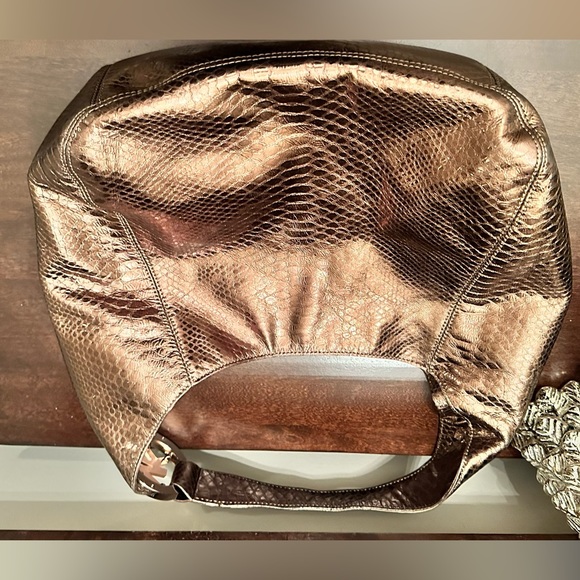 Michael Kors Bronze Snakeskin Handbag - Picture 5 of 6